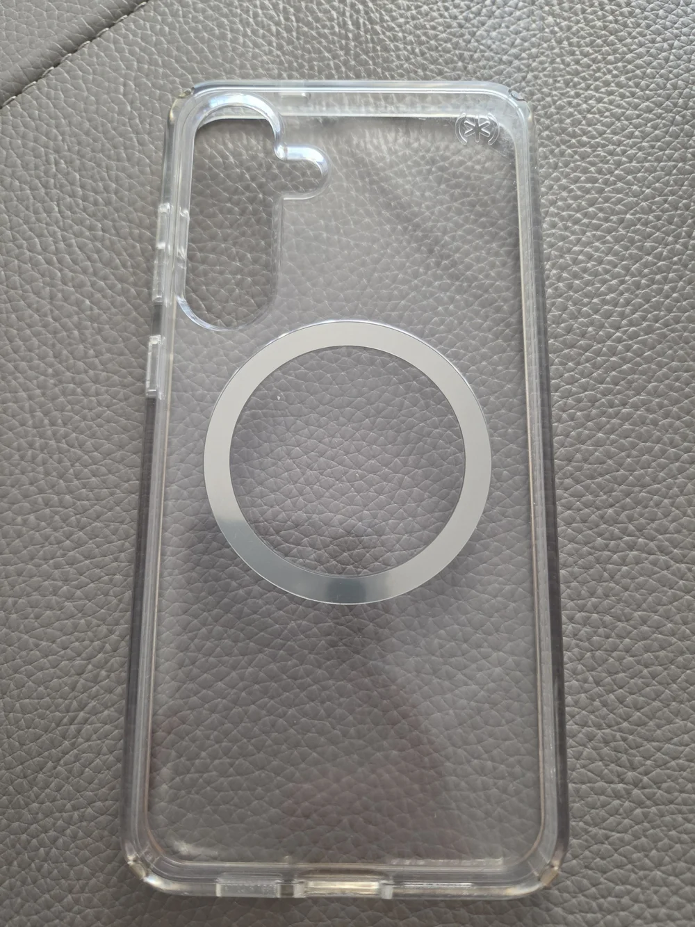 speck Clear  MagSafe-Compatible Samsung Galaxy S25+ Phone Case with Silver Ring